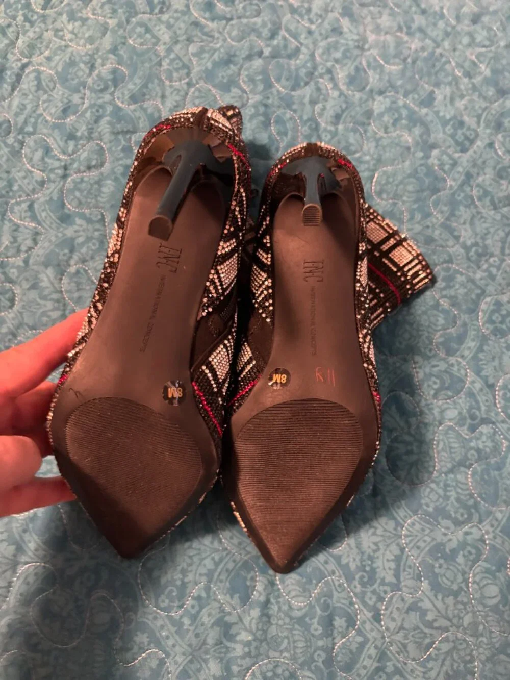 INC Chrystal Embellished Sparkly Booties Size 8. NWOB